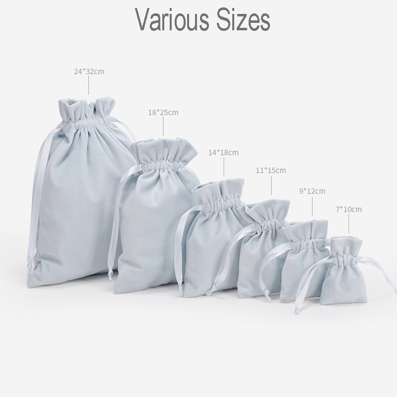 5.5"×6.7" Gift Bags Jewelry Velvet Pouches Velvet Drawstring Pouches 