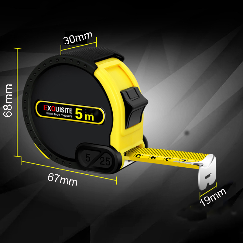 16FT/5M Retractable Measuring Tape w/Belt Hook