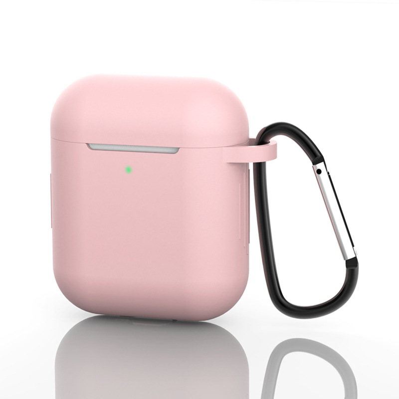Soft Silicone Airpods 1/2 Generation Case Cover w/Buckle