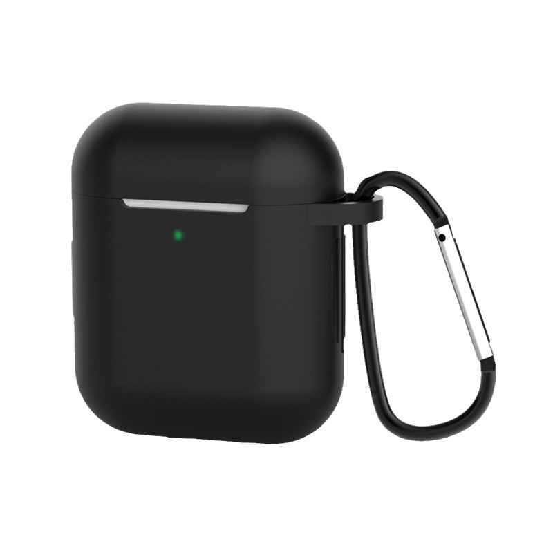 Soft Silicone Airpods 1/2 Generation Case Cover w/Buckle