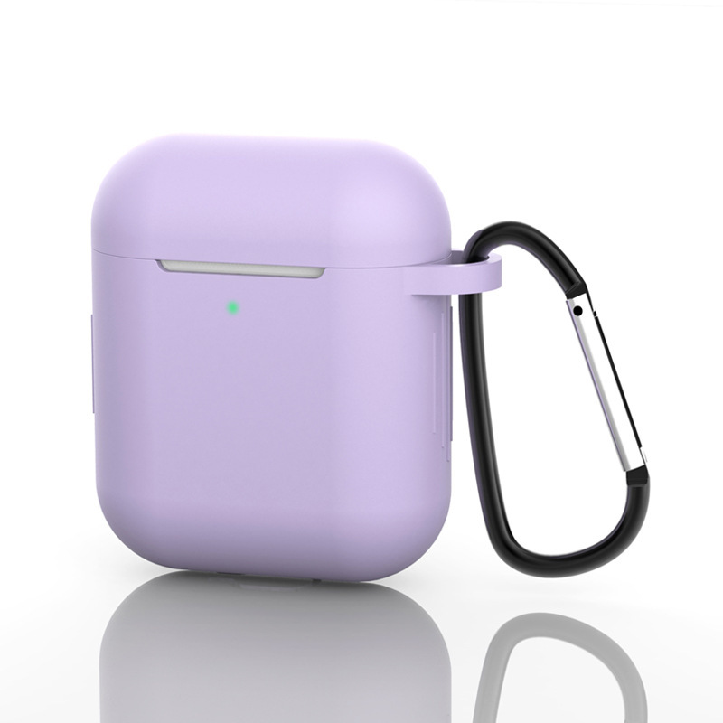Soft Silicone Airpods 1/2 Generation Case Cover w/Buckle