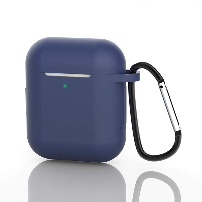 Soft Silicone Airpods 1/2 Generation Case Cover w/Buckle
