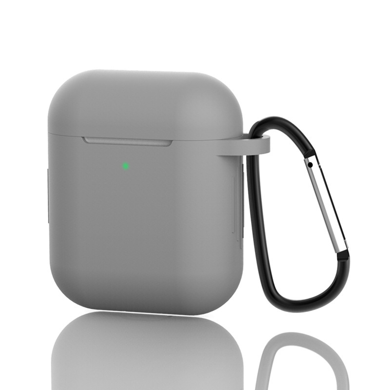 Soft Silicone Airpods 1/2 Generation Case Cover w/Buckle