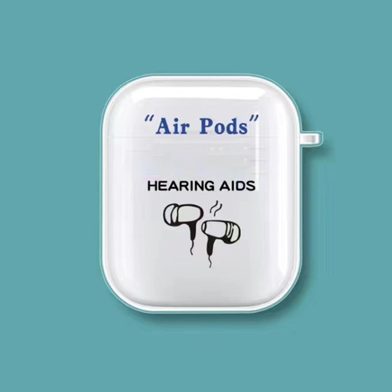 Soft TPU Airpods 1/2 Generation Case Cover w/Buckle (Clear)