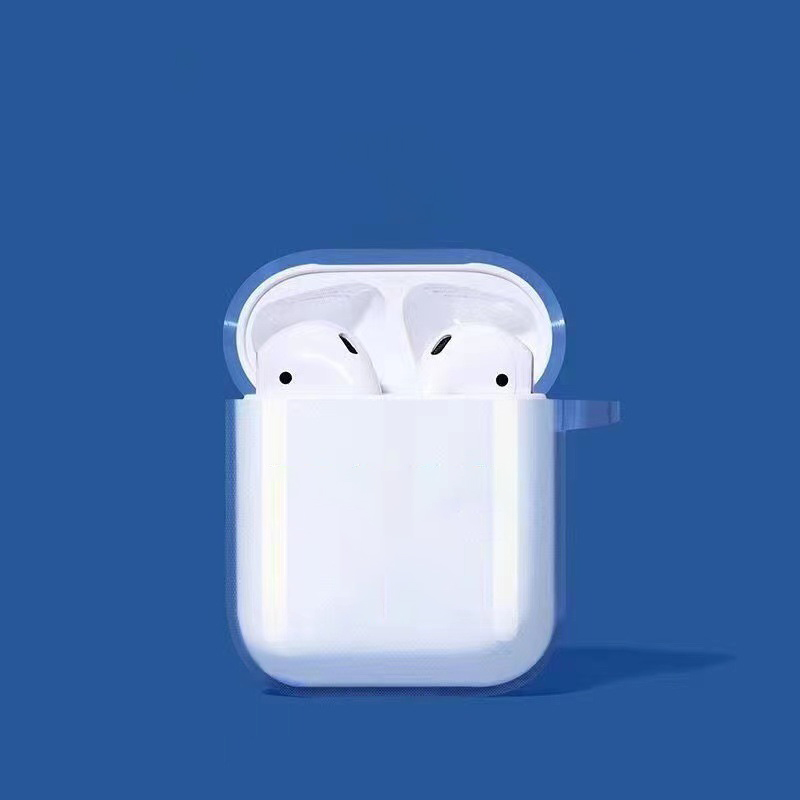Soft TPU Airpods 1/2 Generation Case Cover w/Buckle (Clear)