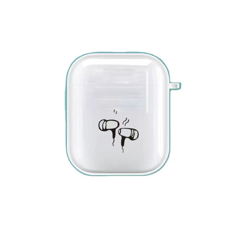 Soft TPU Airpods 1/2 Generation Case Cover w/Buckle (Clear)