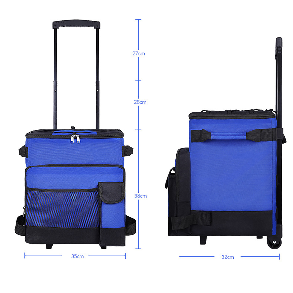 MGA1450 Portable 43L Collapsible Rolling Soft Cooler Bag