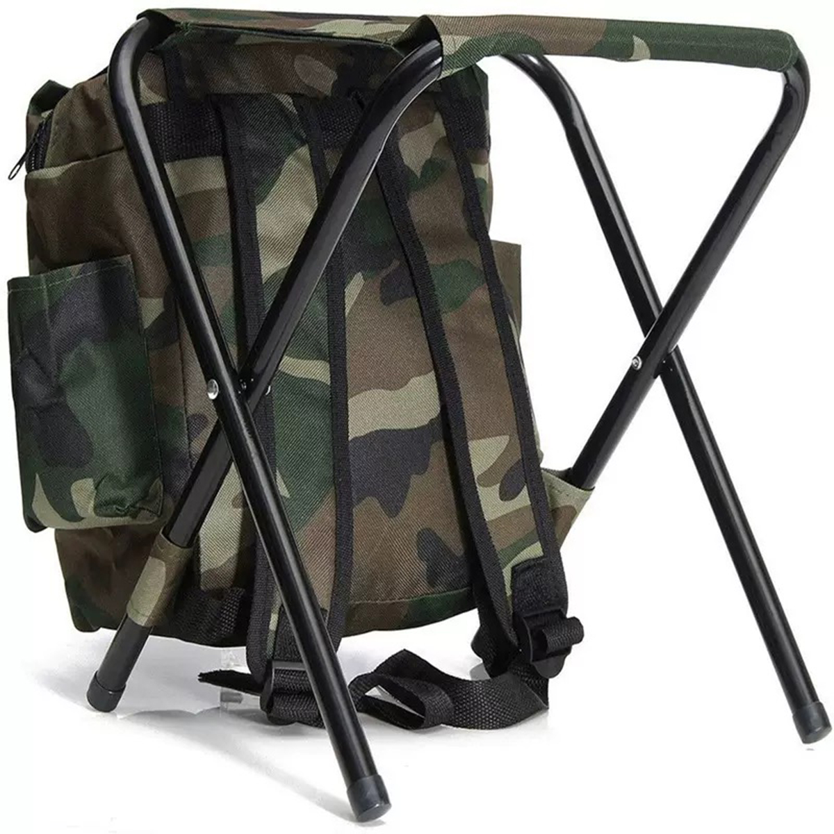 MGA1467 Camo Folding Camping Chair Stool Backpack 