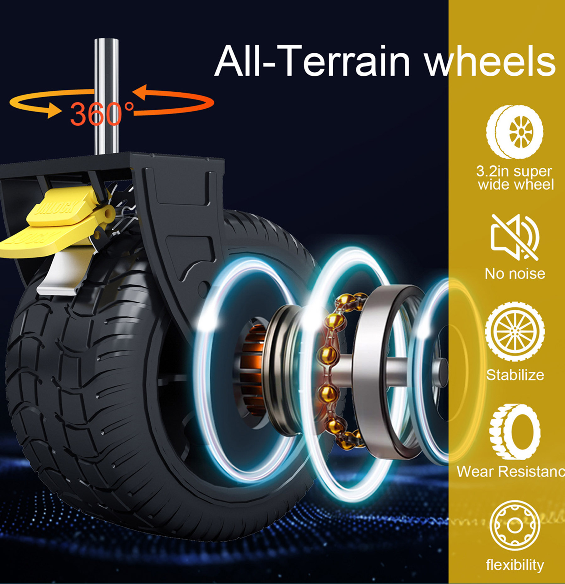 MGJ3811 Large All-Terrain Beach Wheels Wagon