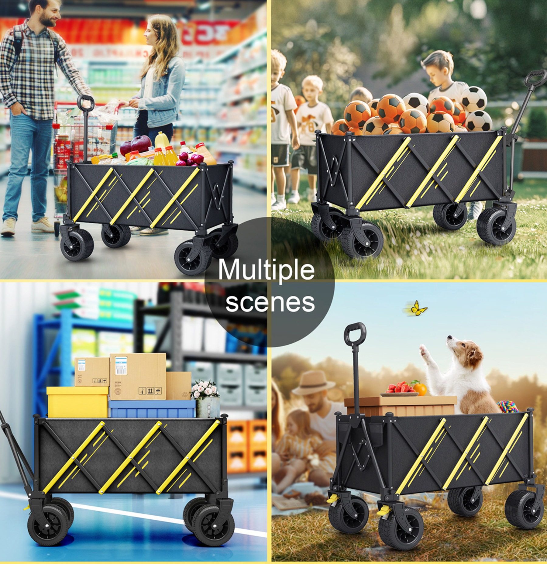 MGJ3811 Large All-Terrain Beach Wheels Wagon