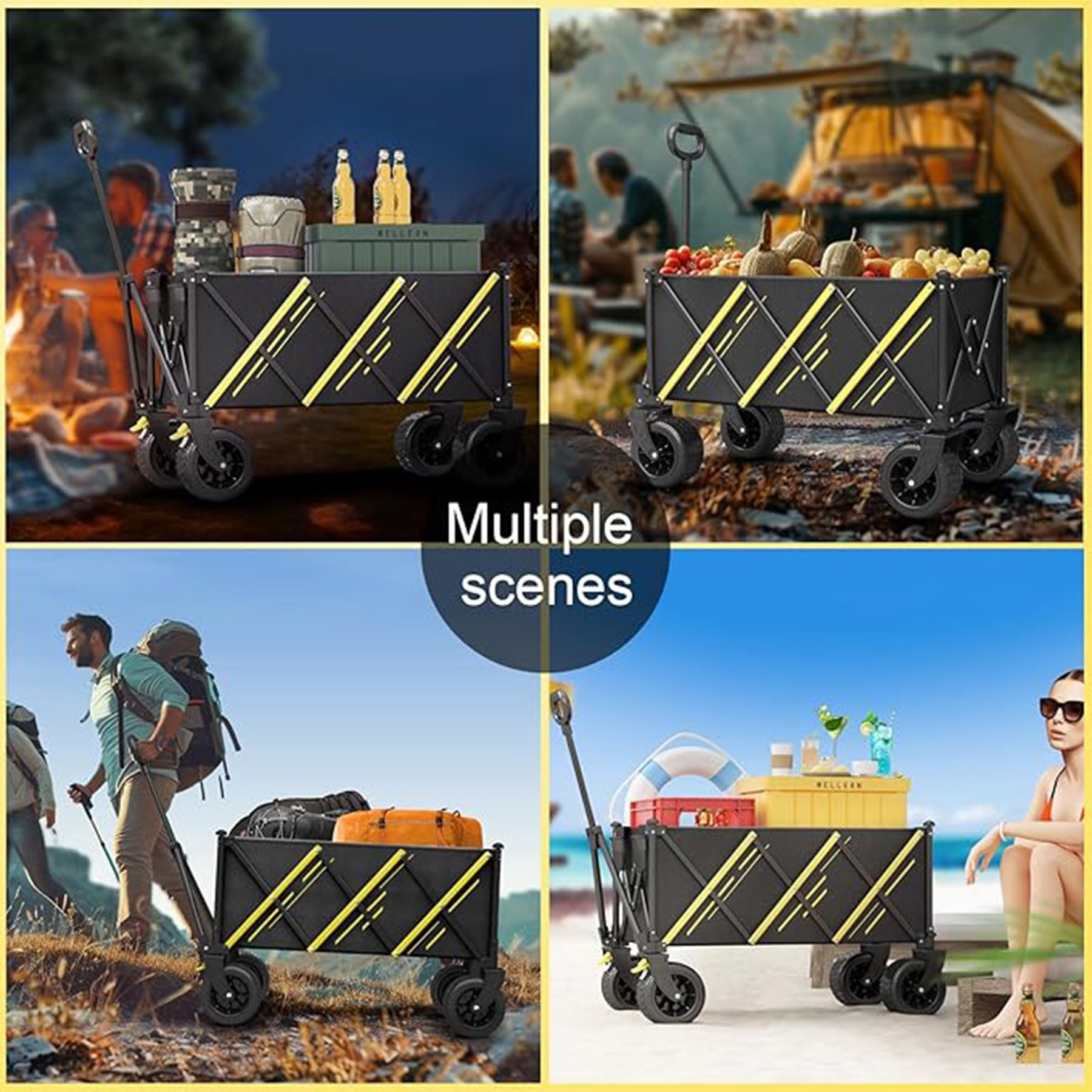 MGJ3811 Large All-Terrain Beach Wheels Wagon